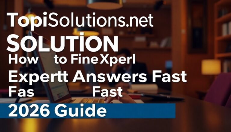 TopicSolutions.net: How To Find Expert Answers Fast (2026 Guide) www. topicsolutions .net