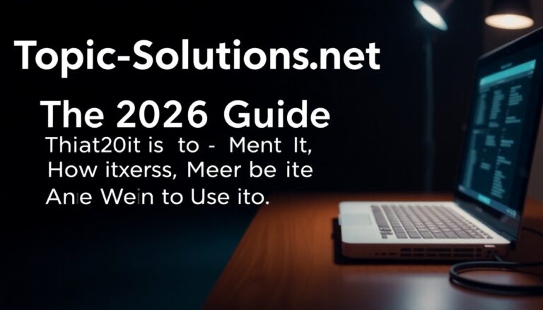 Topic-Solutions.net: The 2026 Guide To What It Is, How It Works, And When To Use It